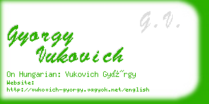 gyorgy vukovich business card